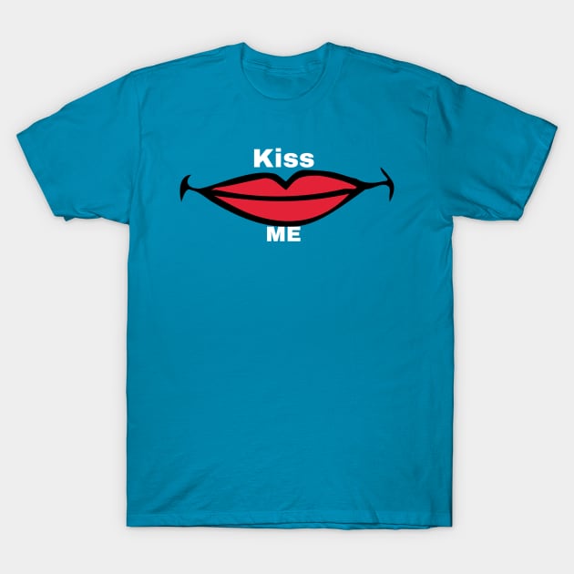 Kiss Me Lips T-Shirt by CocoBayWinning 